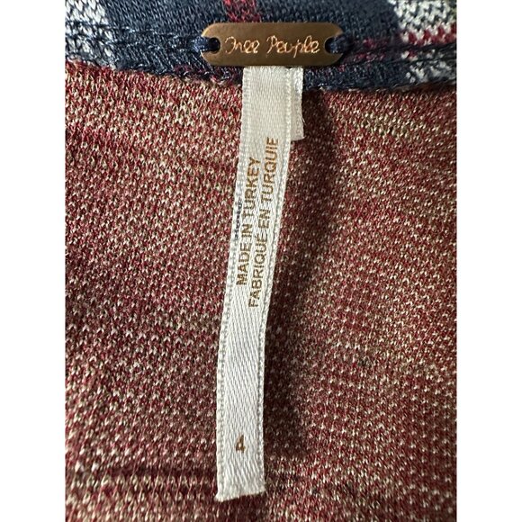 Free People Modern Love Bustier Crop Top Plaid Size 4 Academia Cottage‎ Coquette - Picture 3 of 9